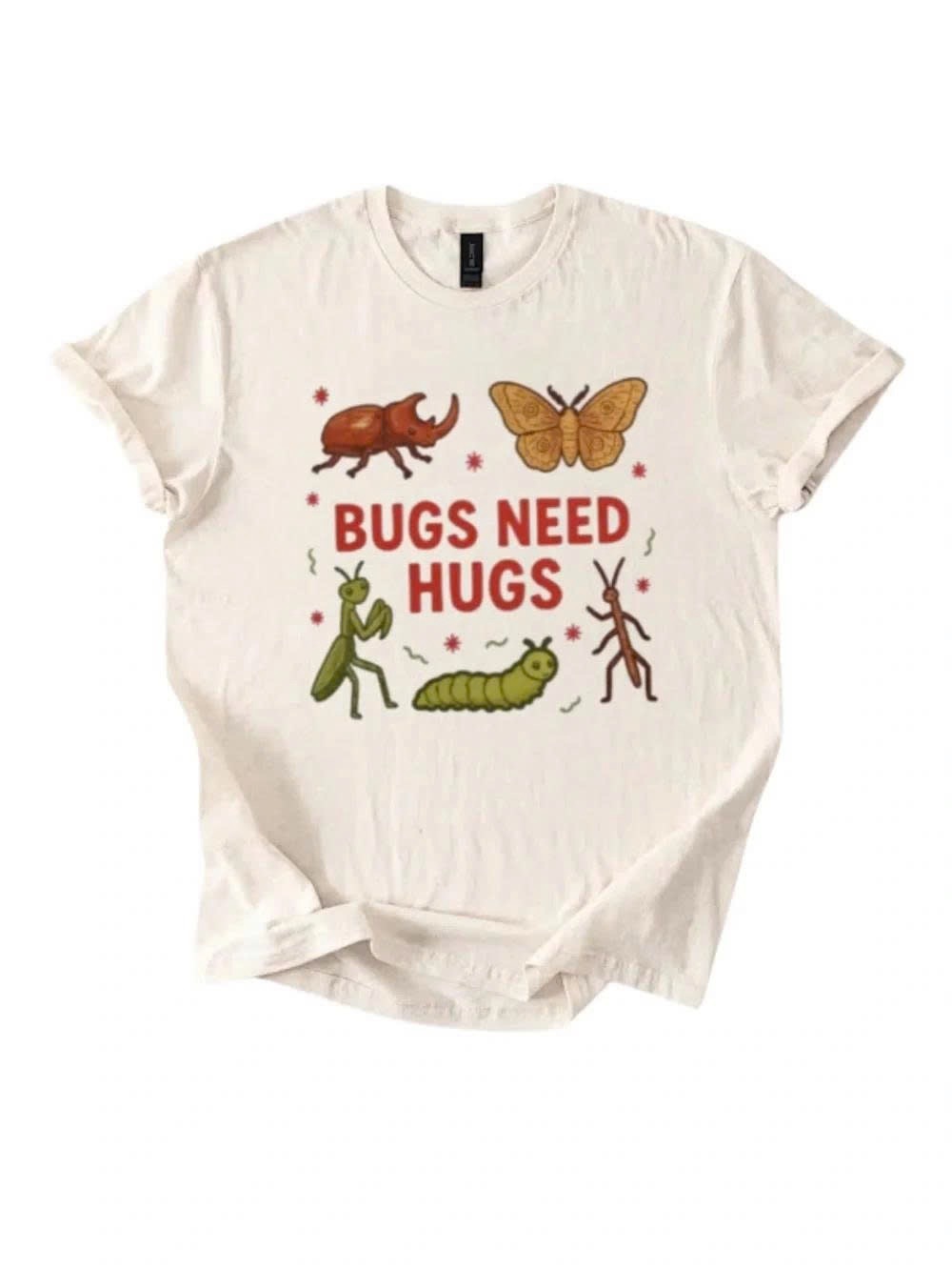 Cream 'Bugs Need Hugs' Short Sleeve Graphic Tee